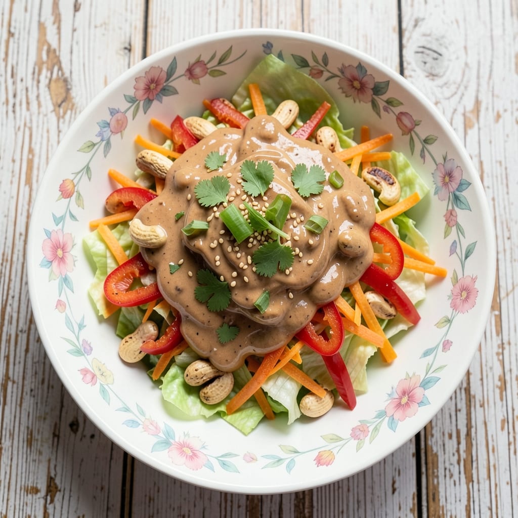 Asian Peanut Salad Recipe: Crunchy Peanuts and Tangy Lime Dressing