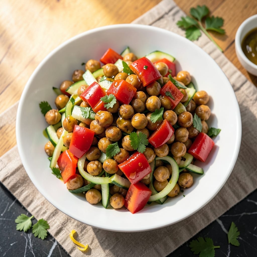 Bean Salad Recipe No Sugar: Crunchy Chickpeas and Bright Citrus Zing