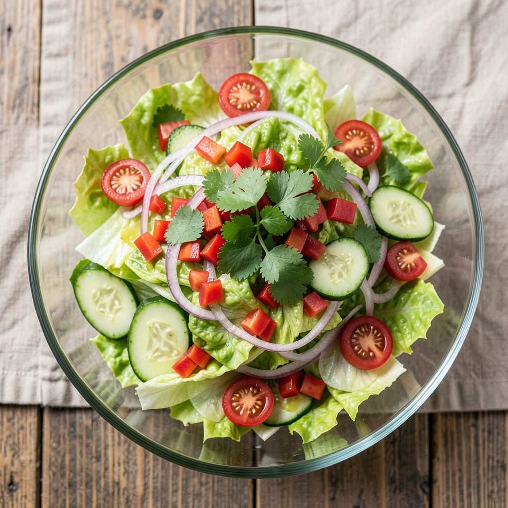 Basic Chopped Salad Recipe: Crunchy Greens and Protein-Packed Layers