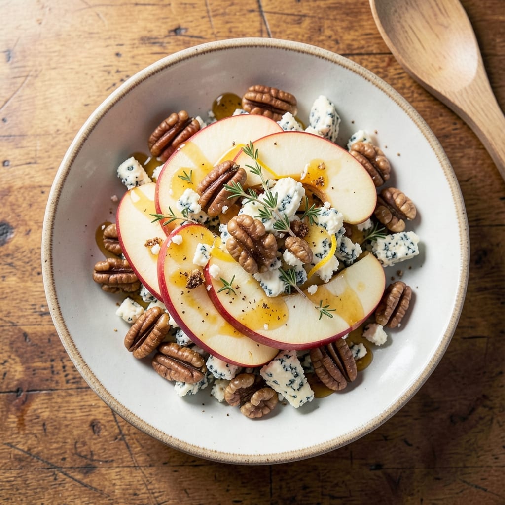 Apple Walnut Blue Cheese Salad Recipe: Crunchy Textures and Tangy Balance