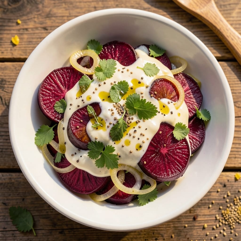 Beetroot Salad Indian Recipe: Spiced Yogurt and Mint Refreshment