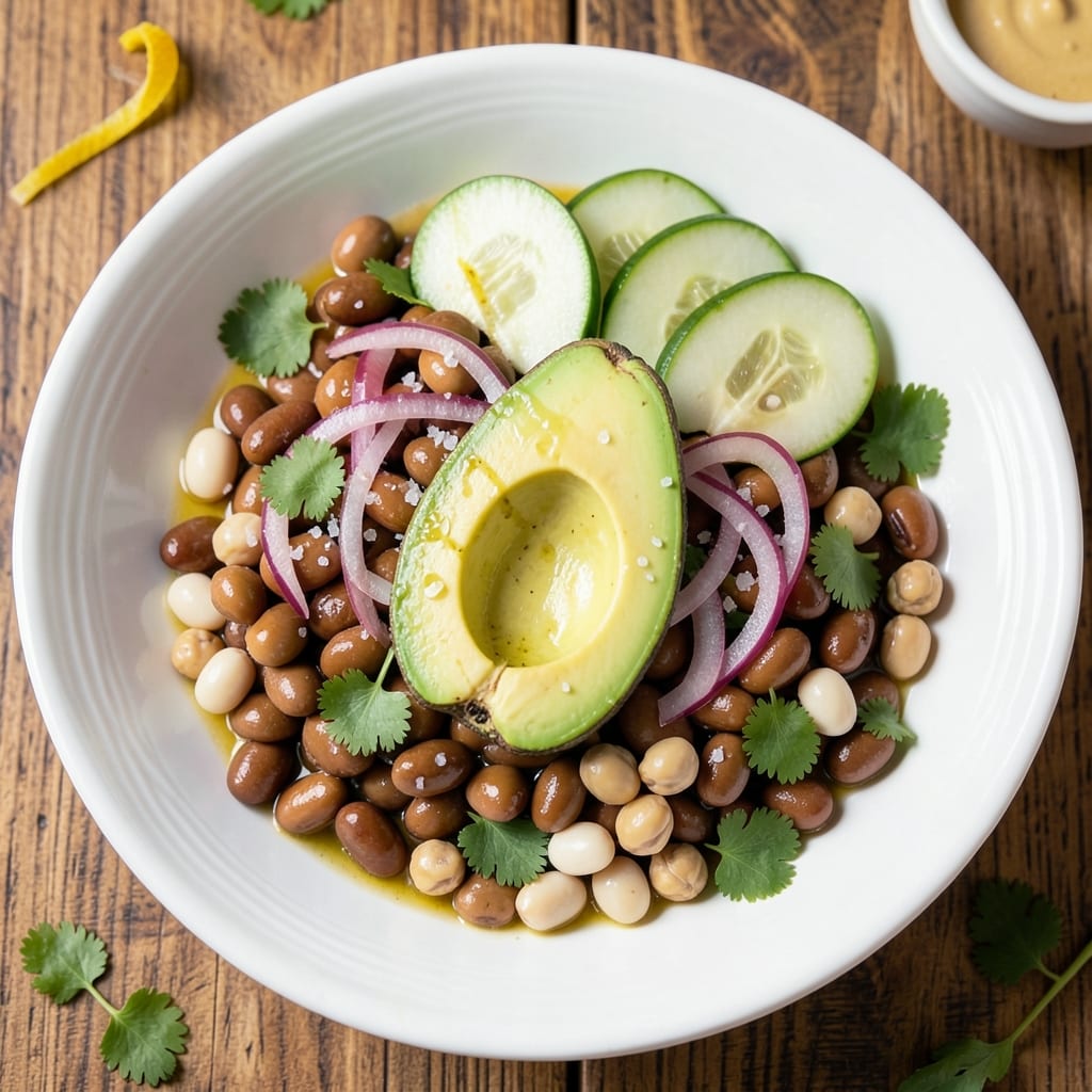 Avocado and Three Bean Salad Recipe: Crunchy Textures and Bright Lime Zing