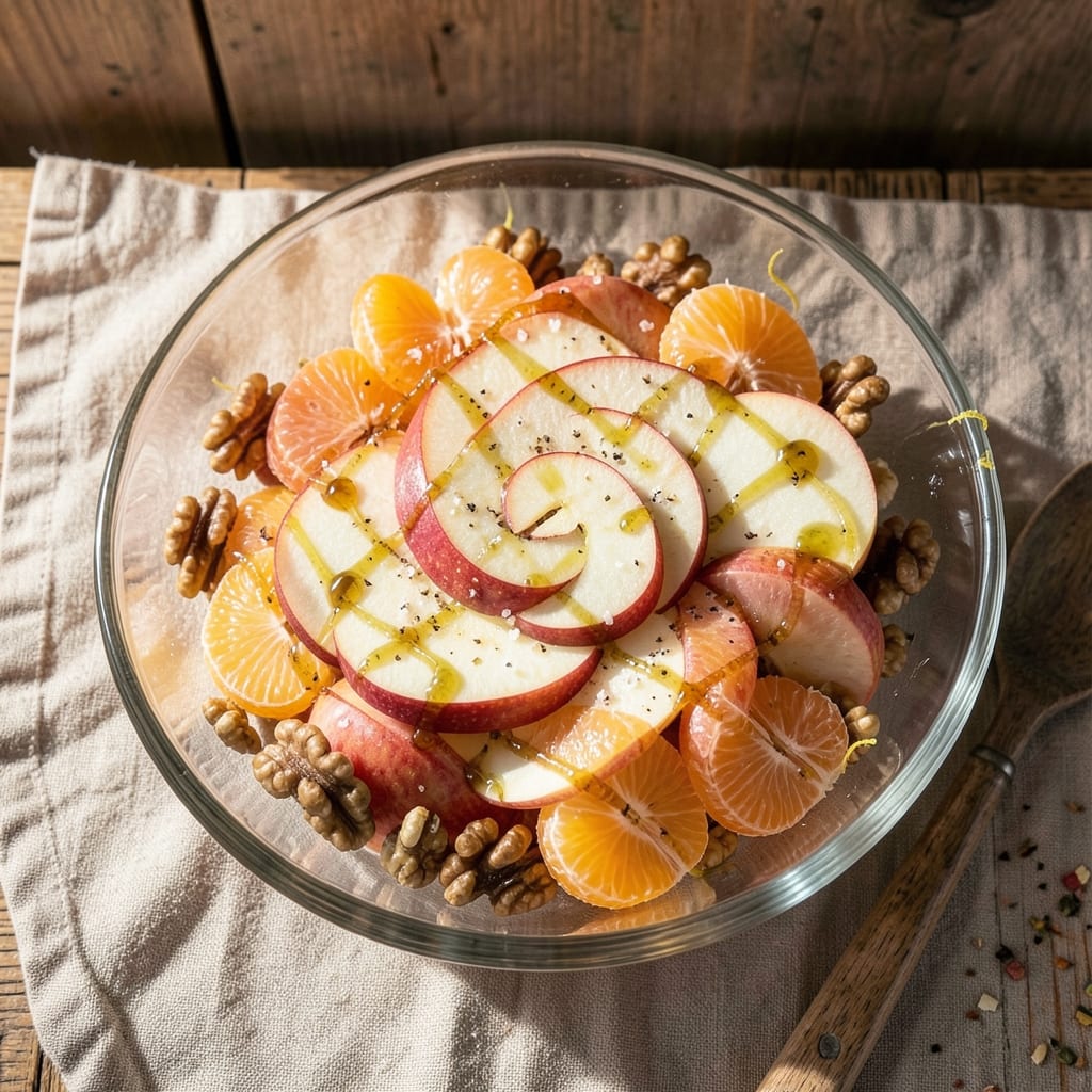 Apple Mandarin Orange Salad Recipe: Citrus Brightness With Crunchy Walnut Topping