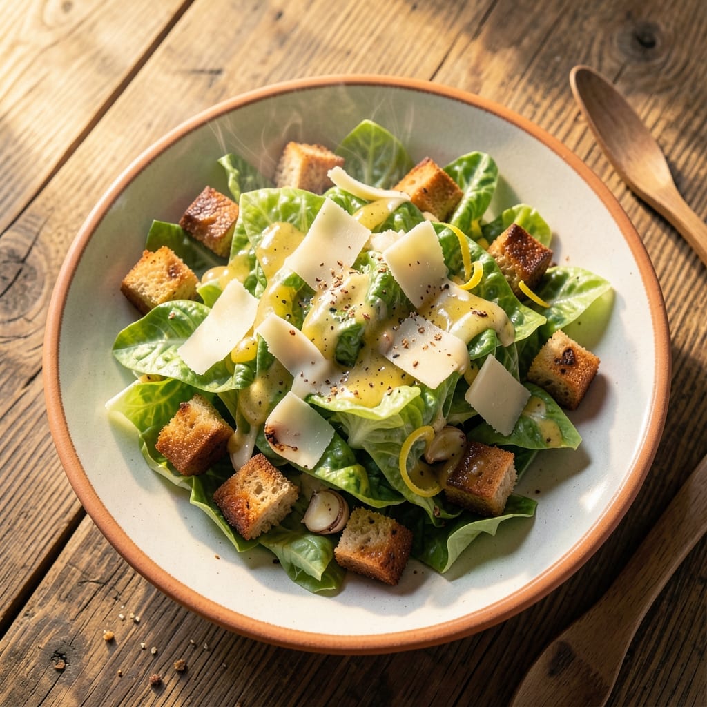 Authentic Italian Caesar Salad Recipe: Crispy Garlic Croutons and Parmesan Magic