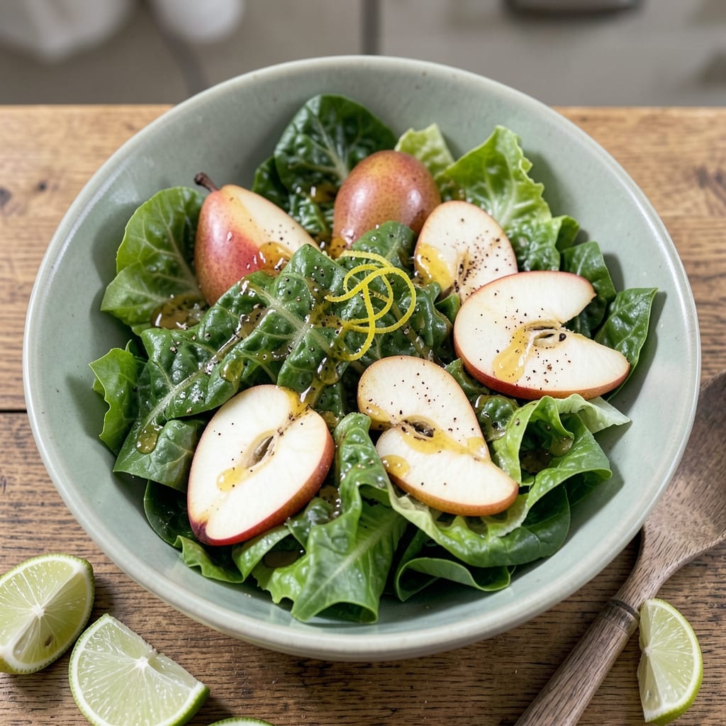 Apple Pear Lettuce Salad Recipe: Crunchy Sweetness With Zesty Honey-Lime Dressing