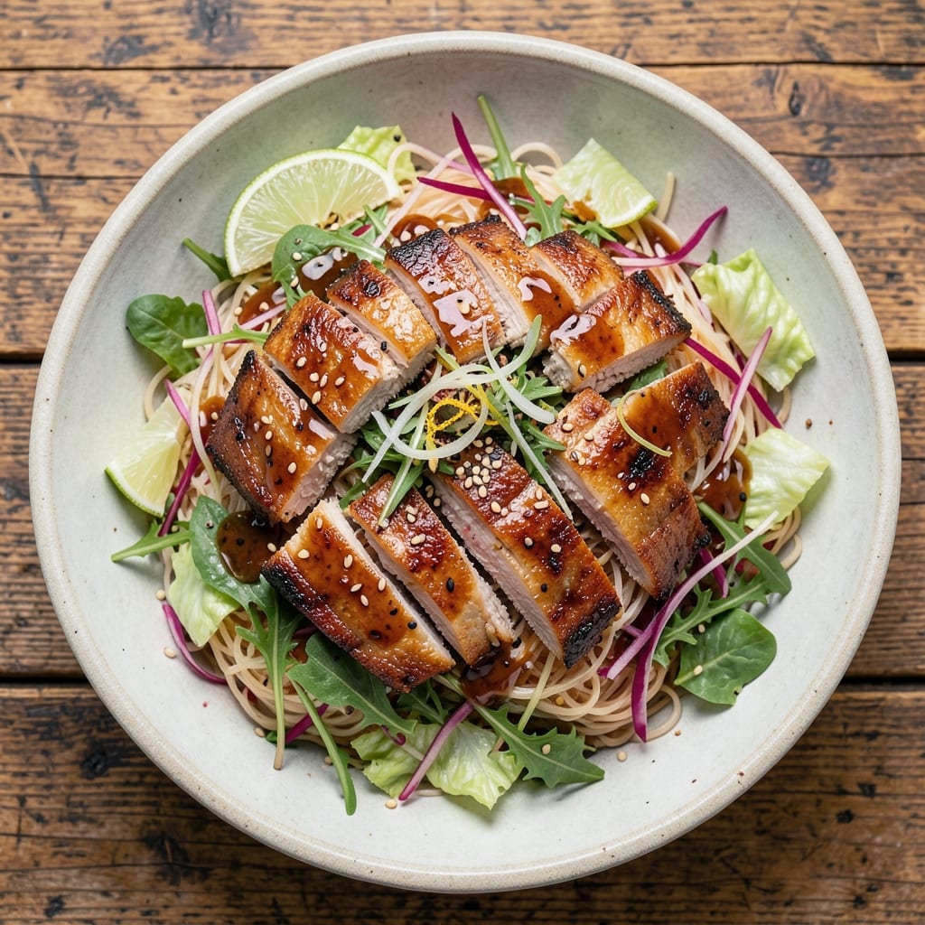 Asian Crispy Duck Salad Recipe: Crunchy Noodles and Sweet-Savory Bites