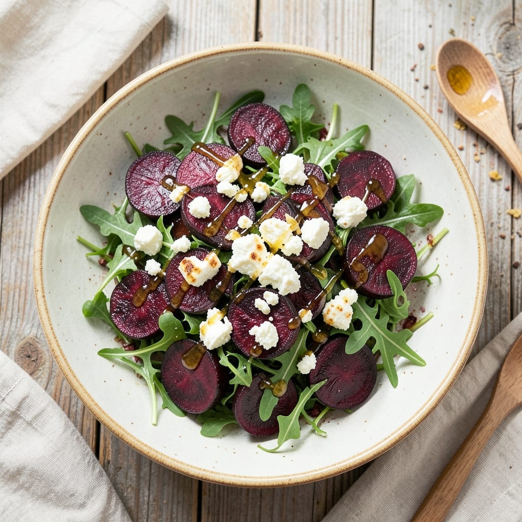 Beet, Goat Cheese, and Arugula Salad Recipe: Earthy Sweetness With Creamy Bite