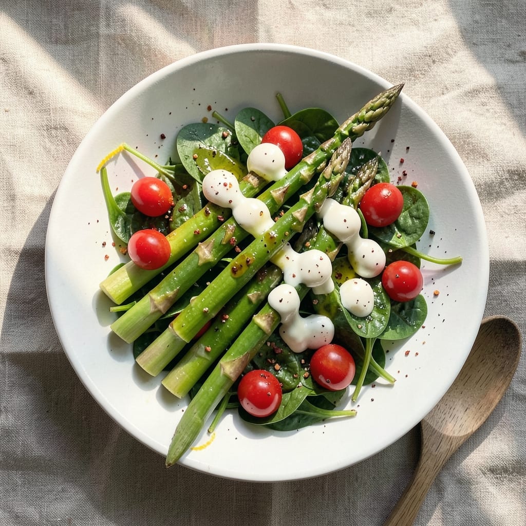 Asparagus Tomato Mozzarella Salad Recipe: Bright Herb Vinaigrette Magic