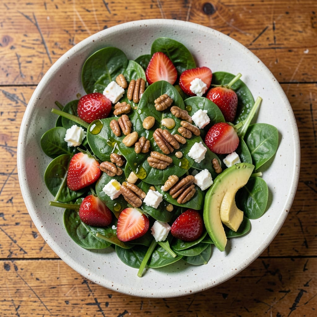 Applebee's Spinach Strawberry Salad Recipe: Crunchy Greens and Sweet Tart Bite