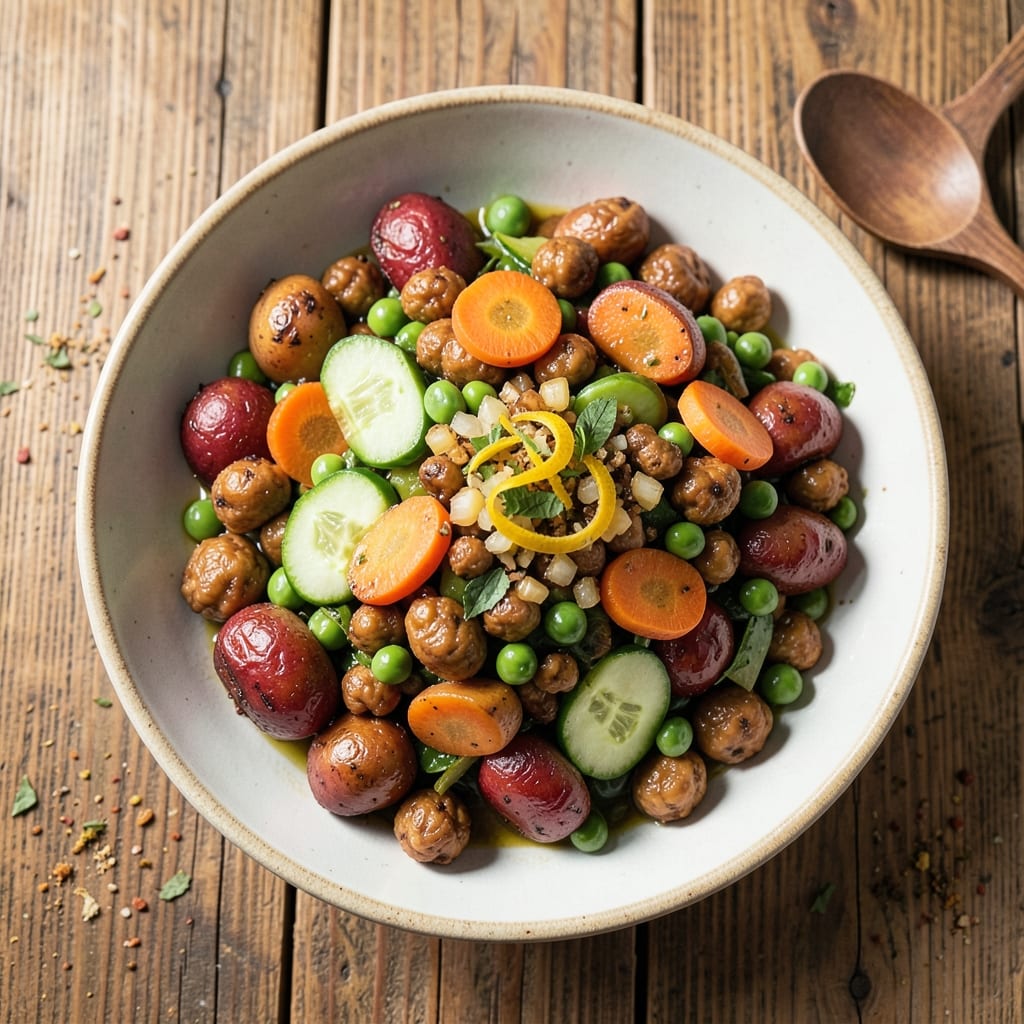 Bandara Salad Recipe: Sri Lankan Spiced Chickpea and Cucumber Crunch
