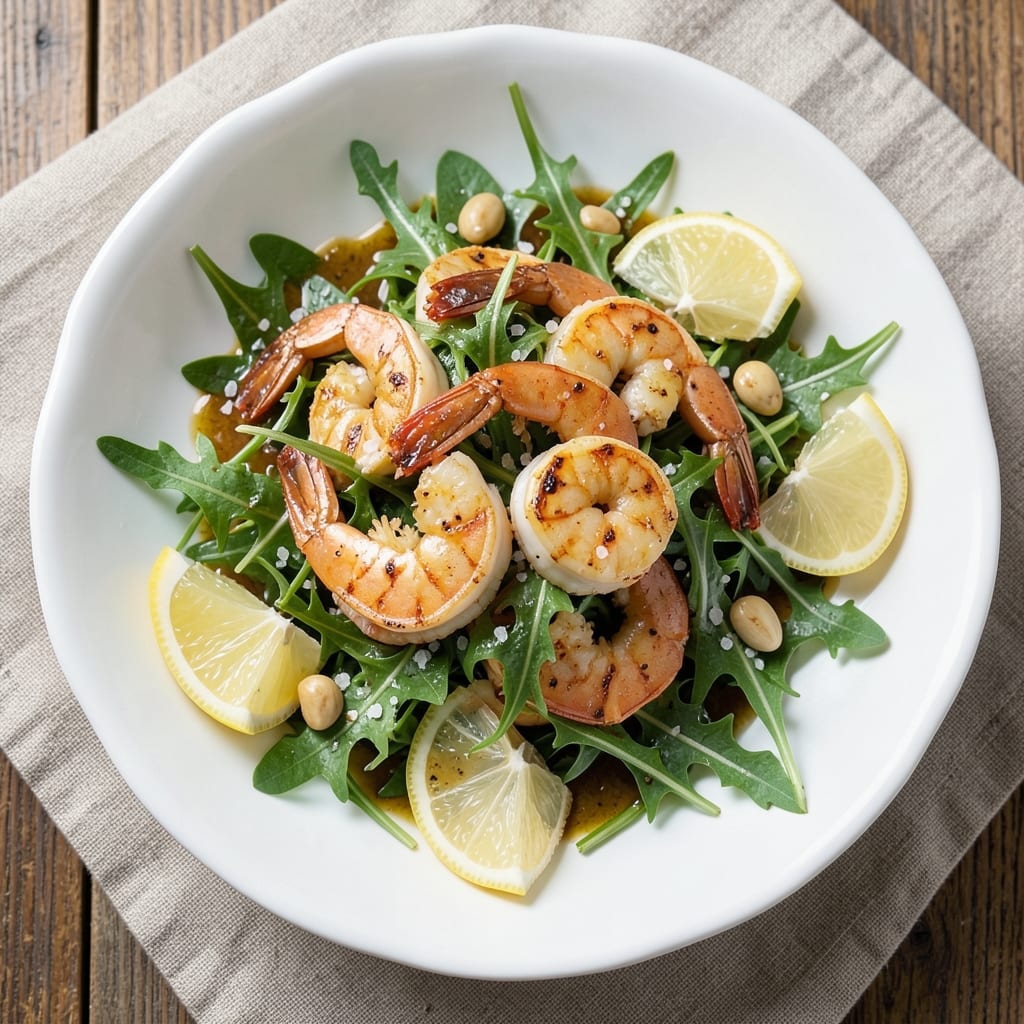Arugula Shrimp Salad Recipe: Peppery Greens Meet Sweet Garlic Shrimp
