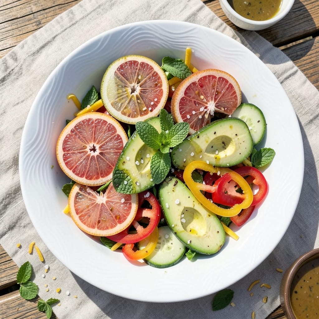 Beach Salad Recipe: Crunchy Citrus and Avocado Brightness