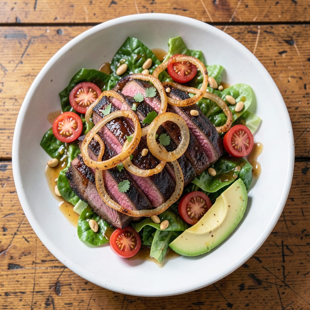 BBQ Tri Tip Salad Recipe: Smoky Steak Bites Over Mixed Greens