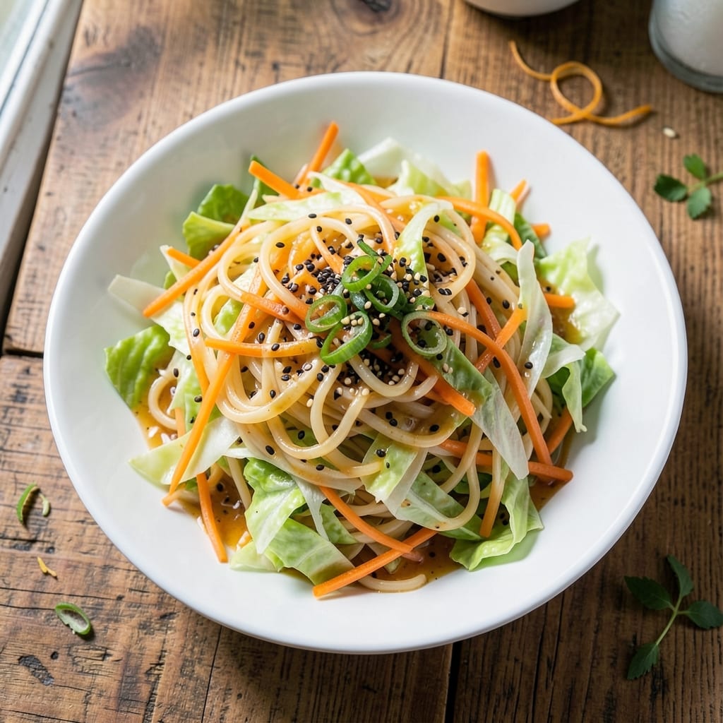 Asian Coleslaw Salad Recipe with Ramen Noodles: Crunchy Noodles and Tangy Dressing Fusion