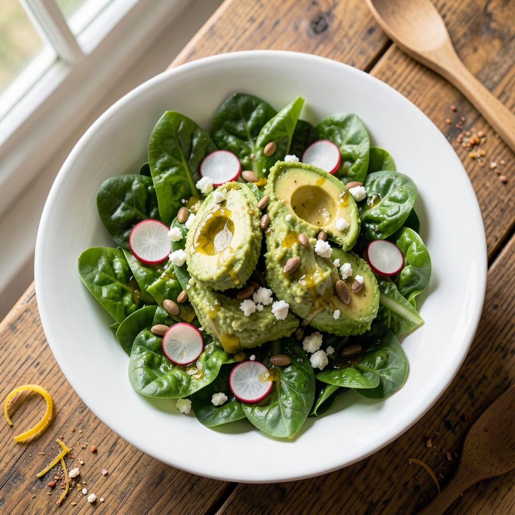 Avocado Romaine Salad Recipe: Crispy Avocado and Peppery Greens Balance
