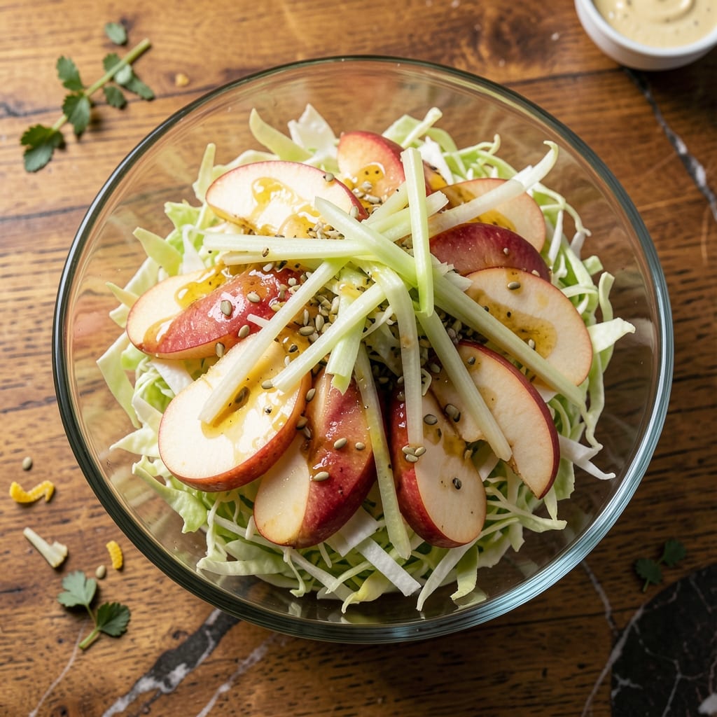 Apple Slaw Salad Recipe: Crunchy Apple-Celery Bite with Tangy Vinaigrette