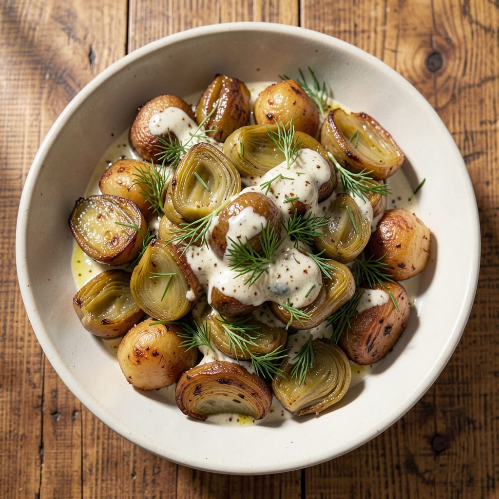 Artichoke Potato Salad Recipe: Herbed Brightness With Crispy Edges