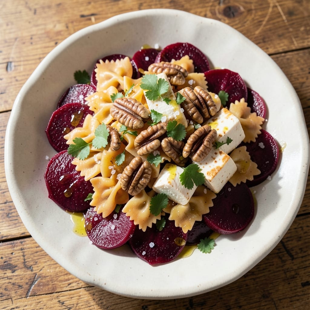 Beetroot Pasta Salad Recipe: Earthy Ruby Swirls With Creamy Goat Cheese