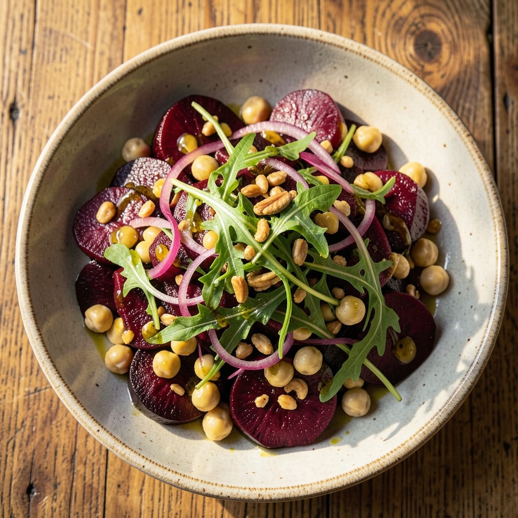 Beet and Bean Salad Recipe: Earthy Sweetness With Crunchy Chickpea Bites