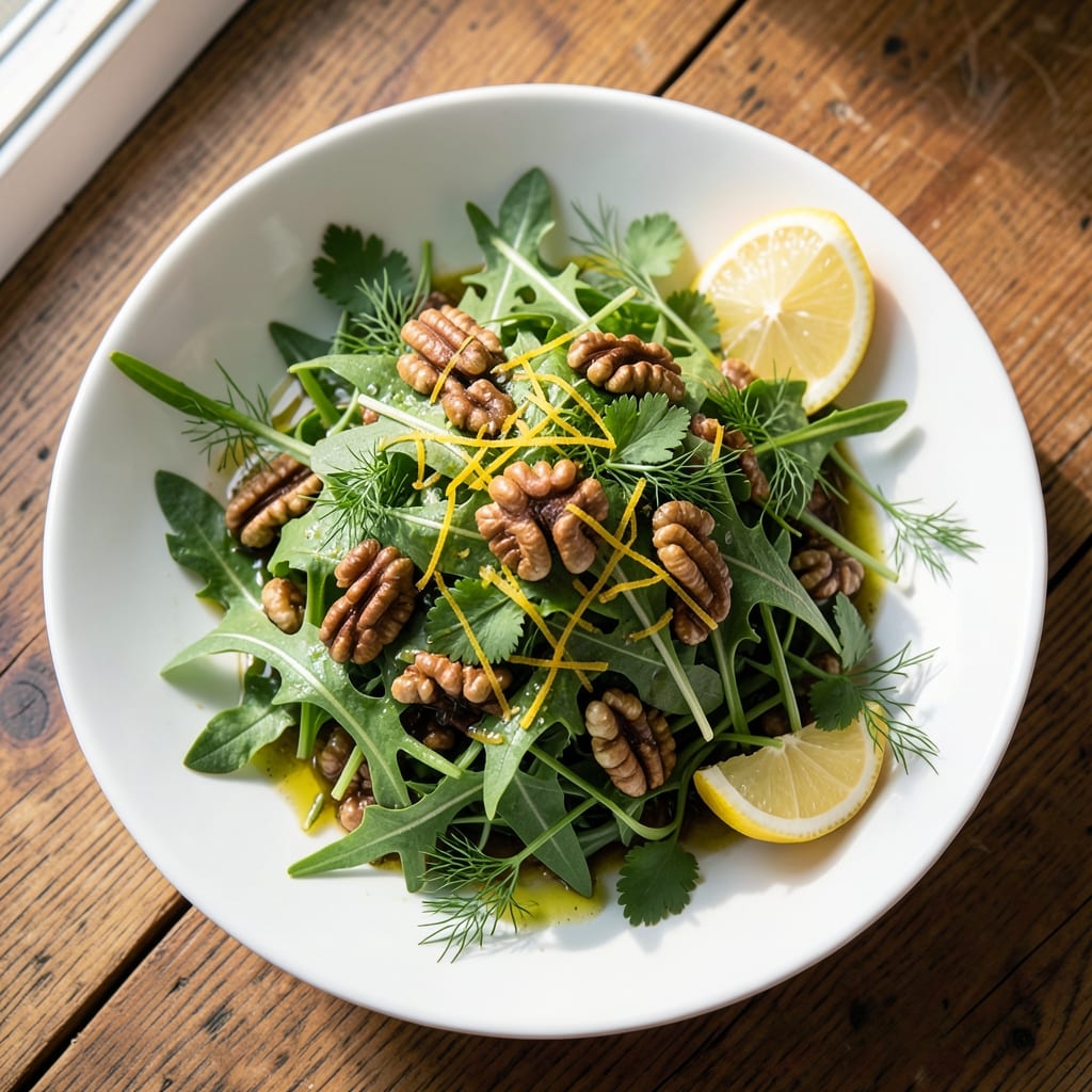 Arugula Side Salad Recipe: Peppery Bite With Lemon-Herb Crunch