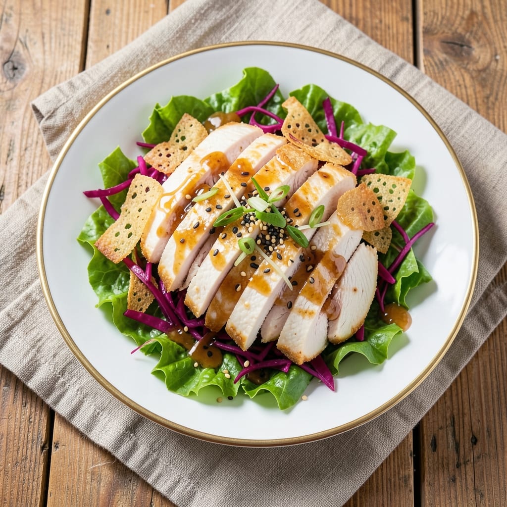 Barefoot Contessa's Chinese Chicken Salad Recipe: Crispy Wonton Strips and Sweet Chili Crunch