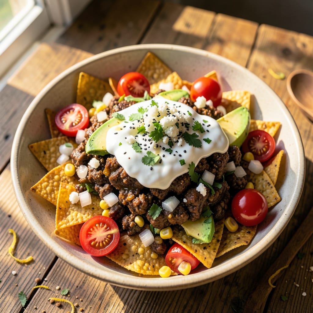 Authentic Mexican Taco Salad Recipe: Crunchy Layers With Bold Spice and Creamy Avocado Twist