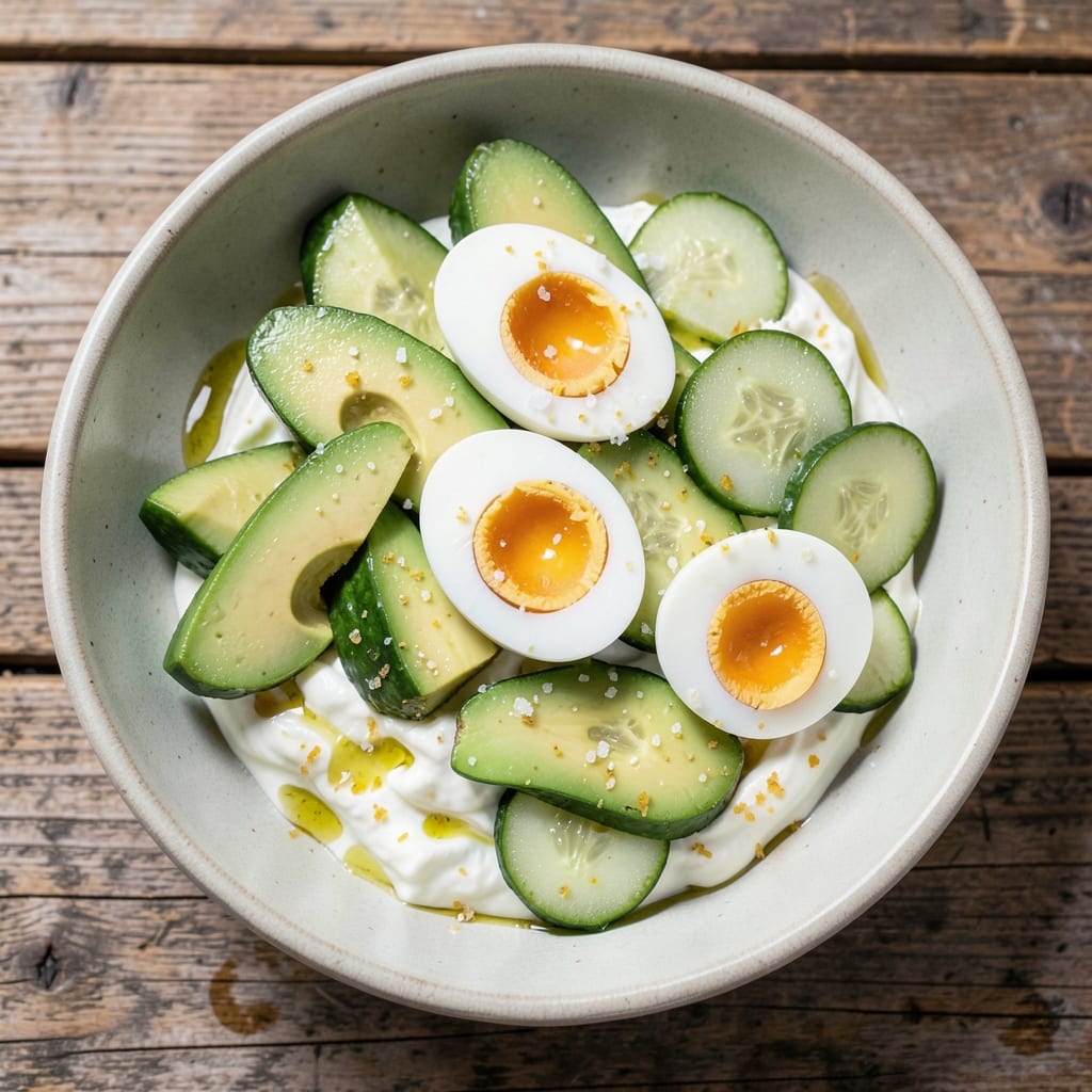 Avocado Cucumber Egg Salad Recipe: Creamy Coolness With Crunchy Texture Contrast