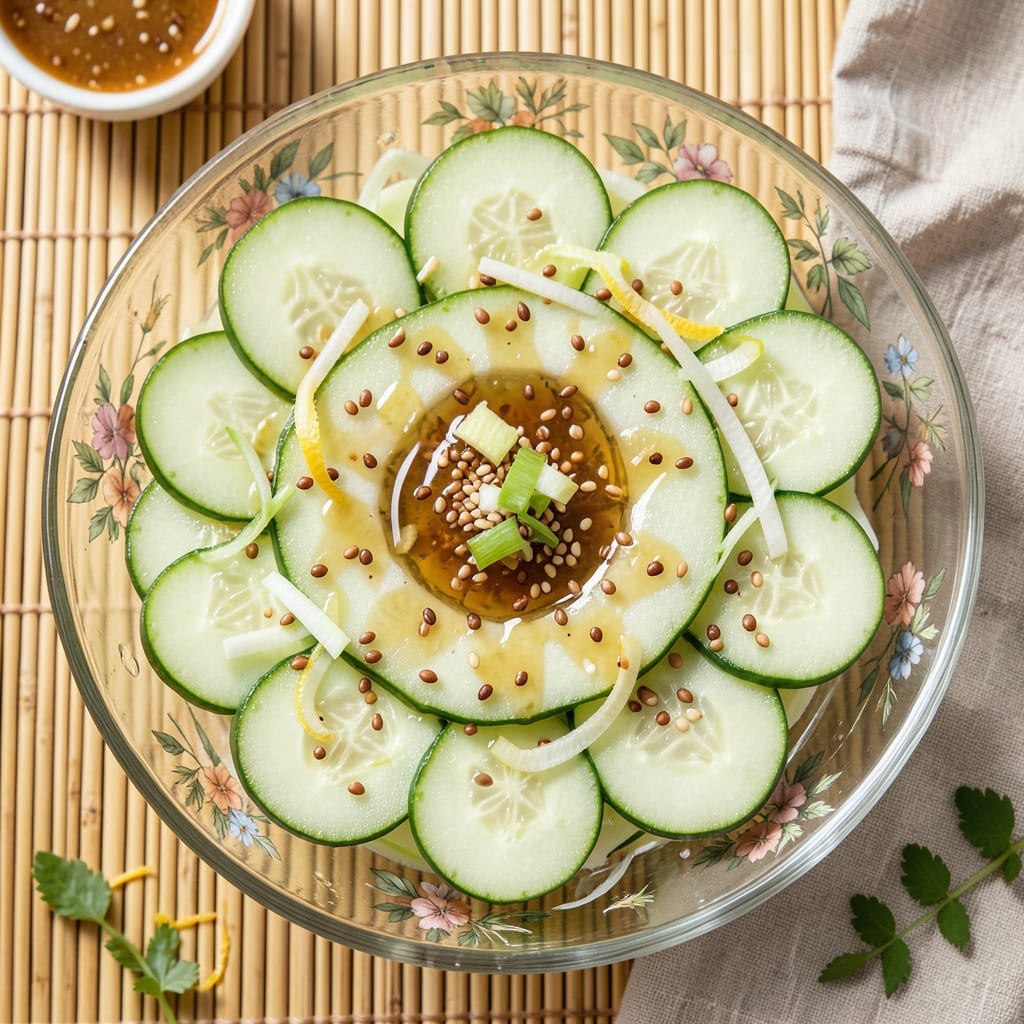 Asian Cucumber Salad Recipe with Rice Vinegar: Crisp Coolness With Zesty Kick