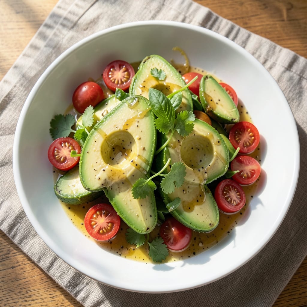 Avocado Cherry Tomato Salad Recipe: Bright, Herbal Crunch With Creamy Avocado Base