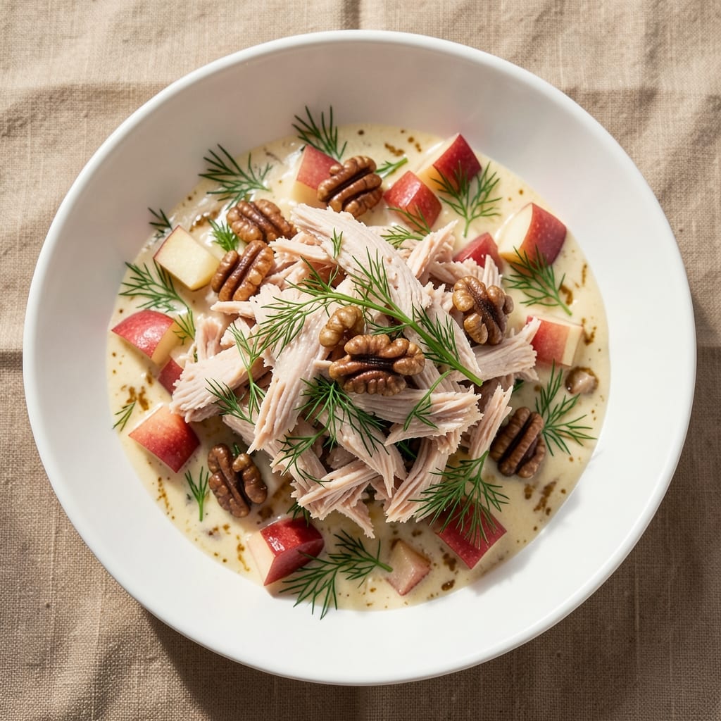 Apple Walnut Tuna Salad Recipe: Crunchy Textures and Herby Freshness