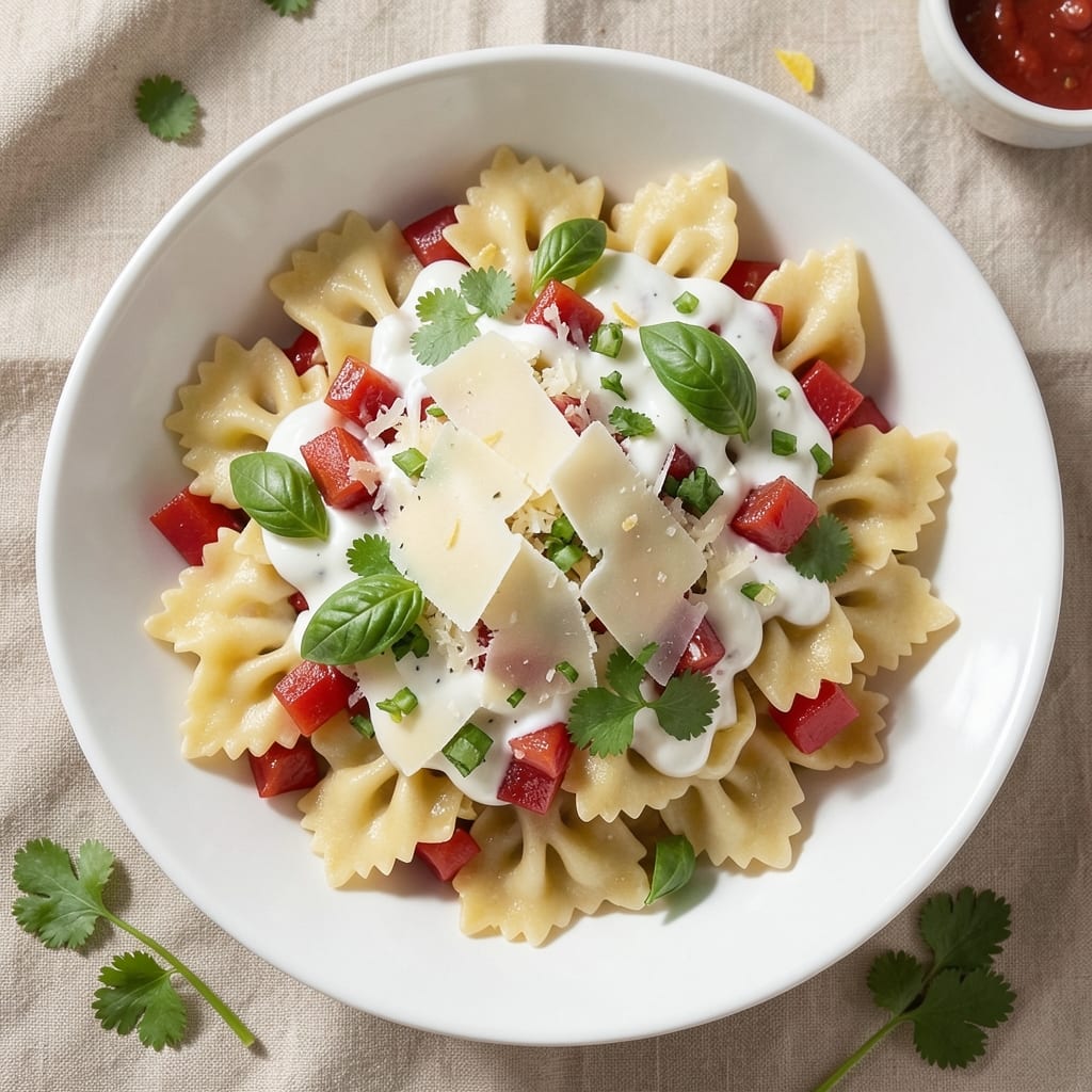Ashley Mac's Pasta Salad Recipe: Creamy Parmesan and Herb-Packed Freshness