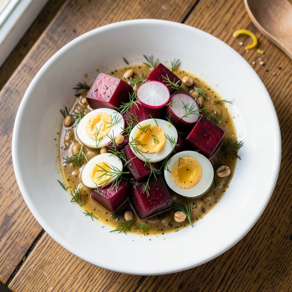 Beetroot and Egg Salad Recipe: Earthy Sweetness Meets Protein-Packed Crunch