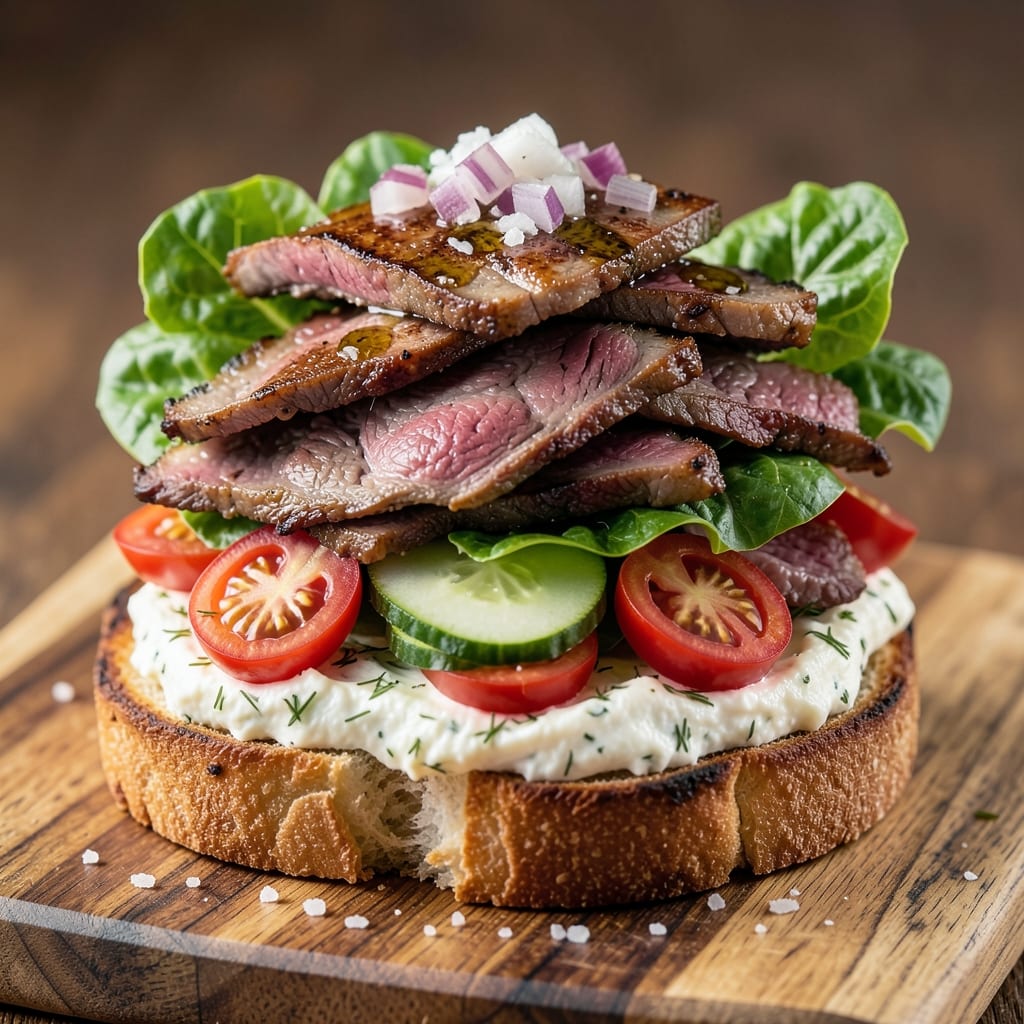 Beef Salad Sandwich Recipe: Crispy-Topped Heartiness in 15 Minutes