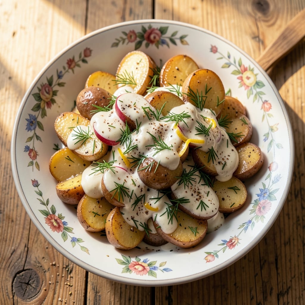 Austrian Style Potato Salad Recipe: Crispy Mustard Vinaigrette Magic