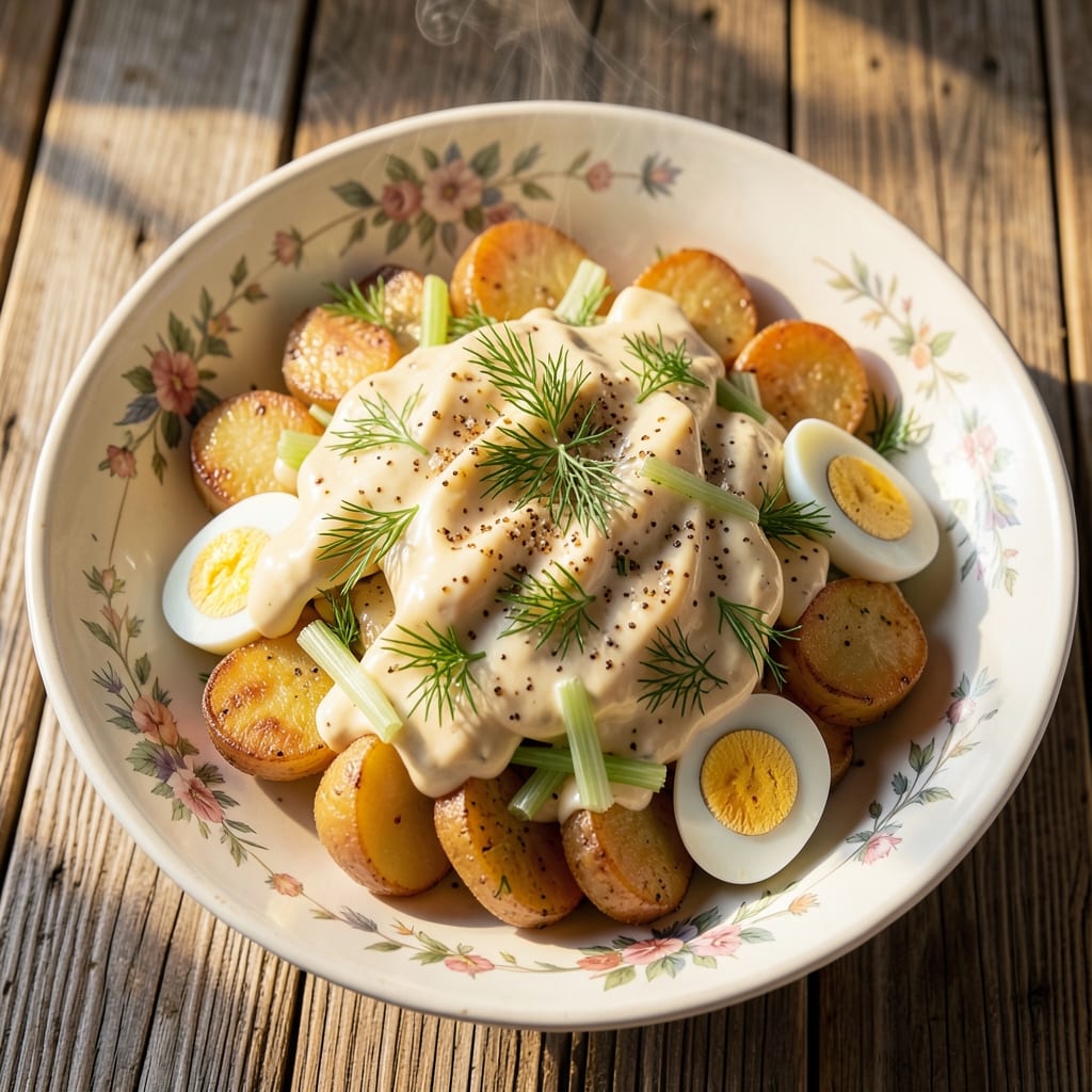 Aunt Em's Classic Potato Salad Recipe: Southern-Style Creaminess With Crunchy Celery Bites
