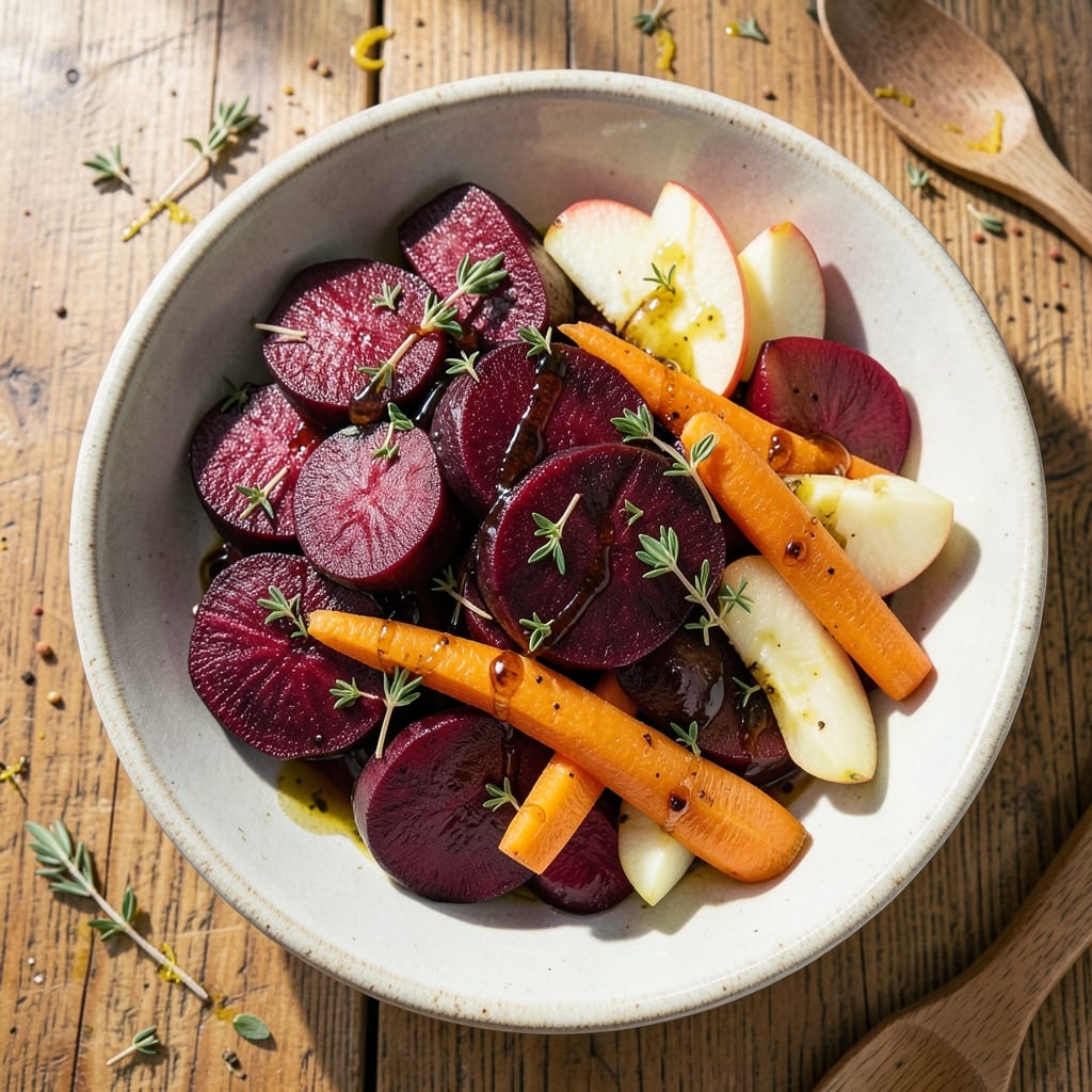 Beet Carrot Apple Salad Recipe: Sweet-Tart Crunch Without Dressing Clumps