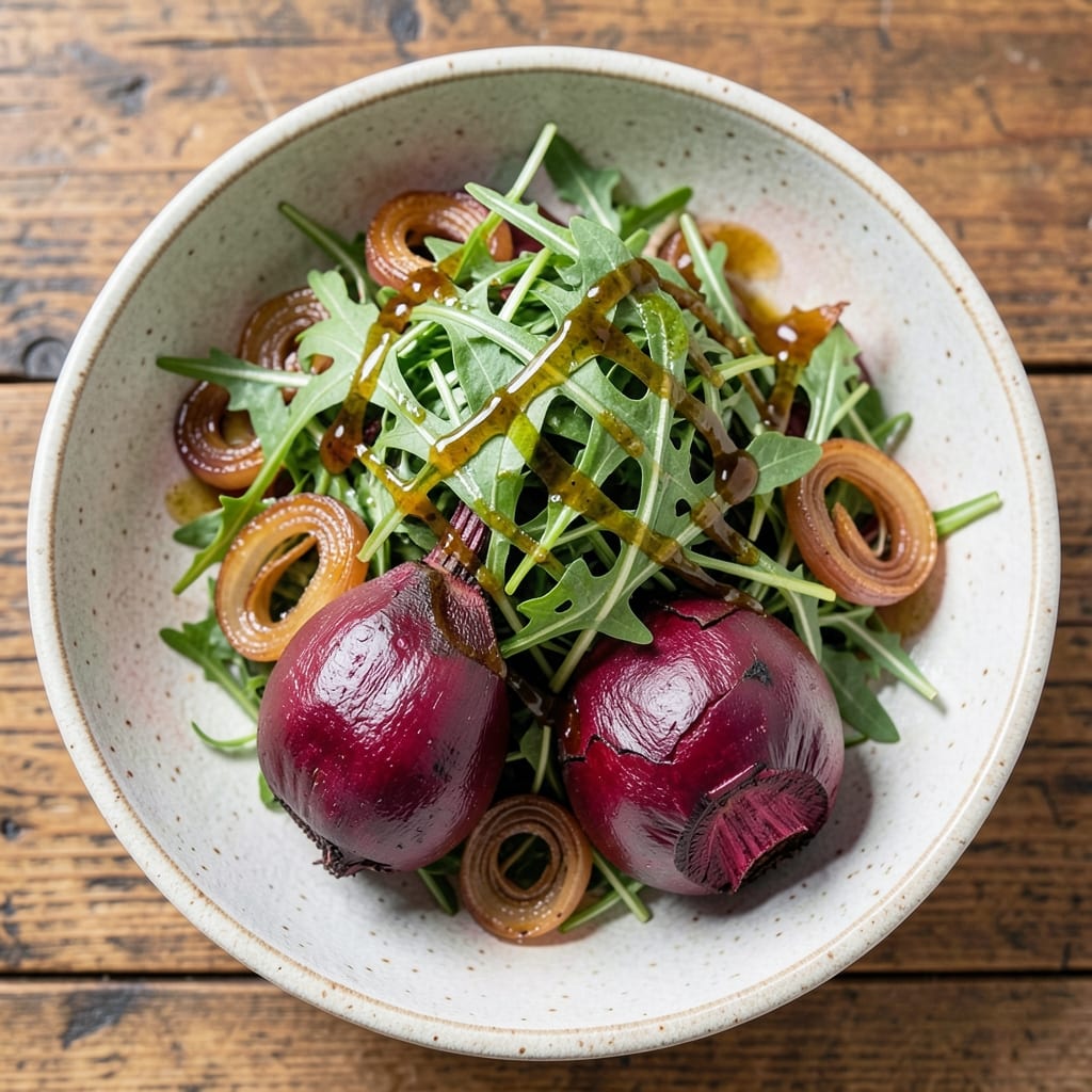 Beet and Red Onion Salad Recipe: Earthy Sweetness With Crispy Edges