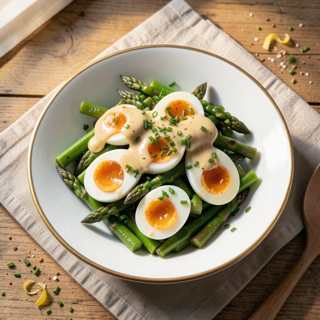 Asparagus Egg Salad Recipe: Crisp-Topped Creaminess With Herby Zing