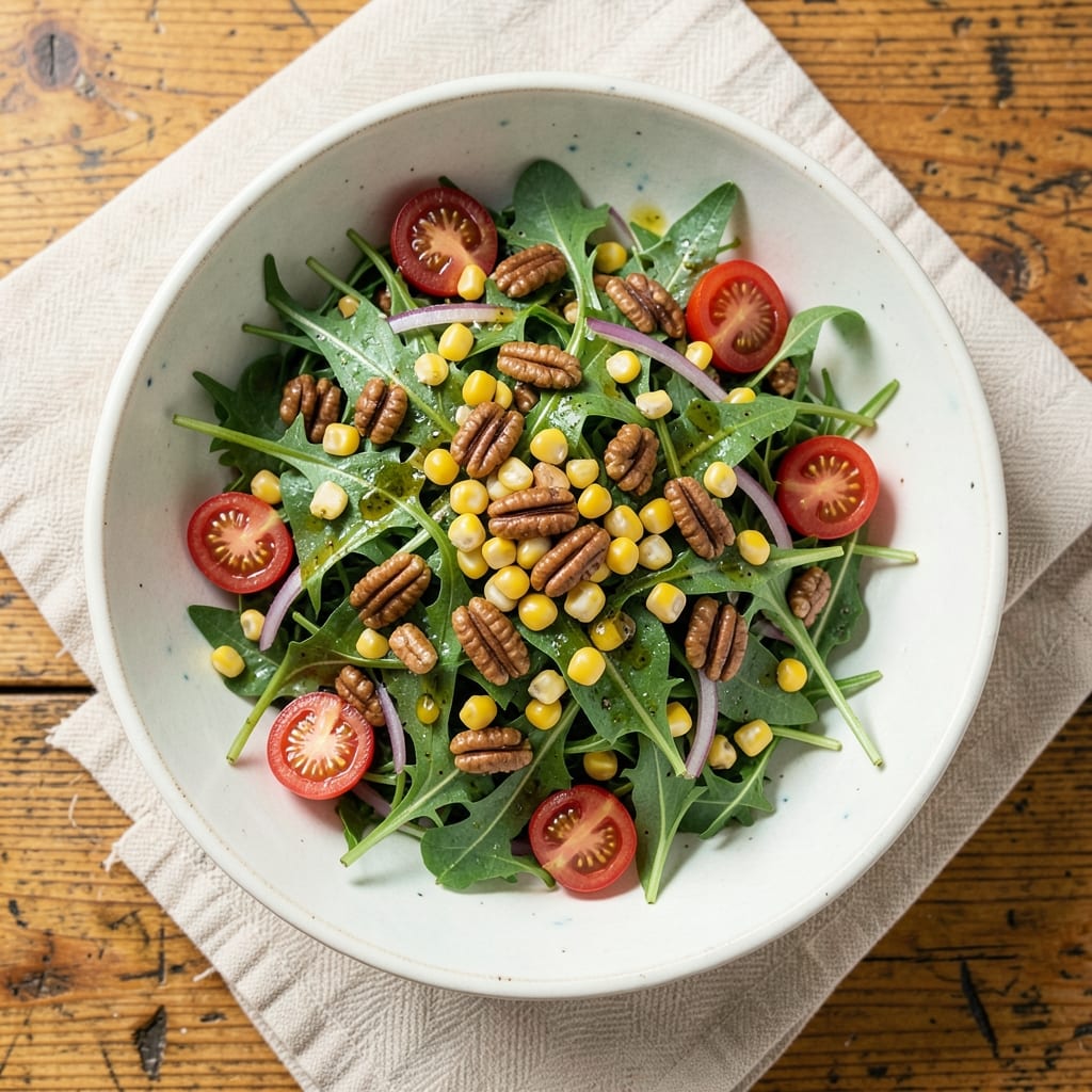 Arugula and Corn Salad Recipe: Bright Sweet Crunch With Herby Zing