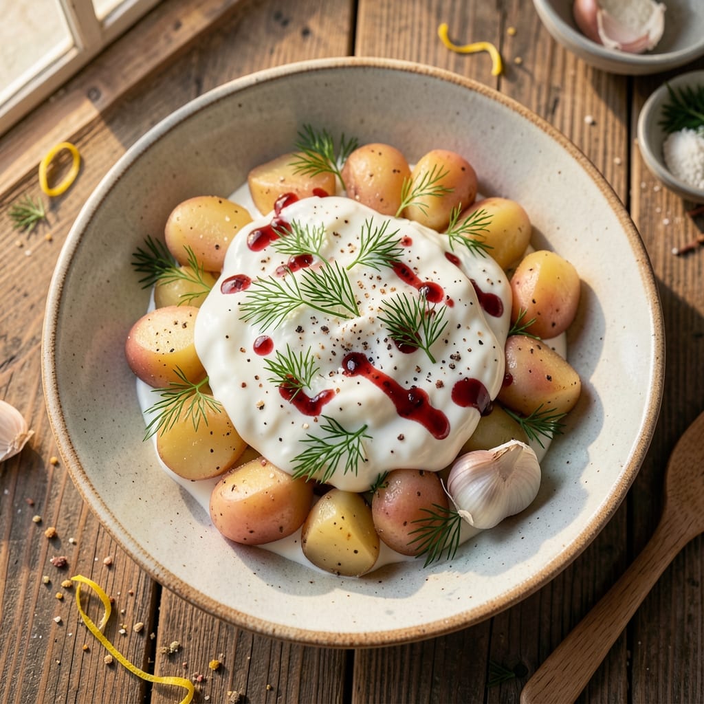 Armenian Potato Salad Recipe: Herby Yogurt Dressing Magic