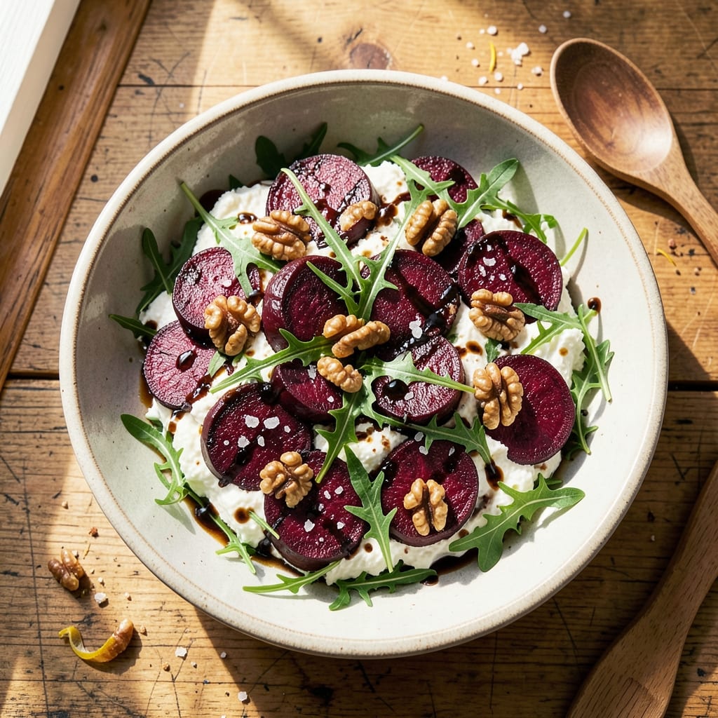 Beet and Ricotta Salad Recipe: Earthy Sweetness Meets Creamy Crunch