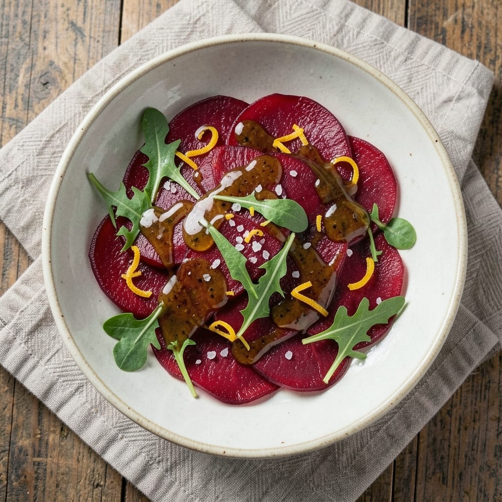 Beetroot Carpaccio Salad Recipe: Thinly Shaved Elegance With Citrus Kick