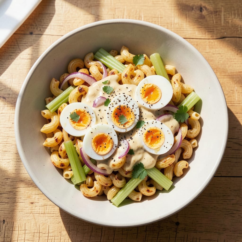 Baked Macaroni Salad Recipe: Crispy Edges and Creamy Mayonnaise Magic
