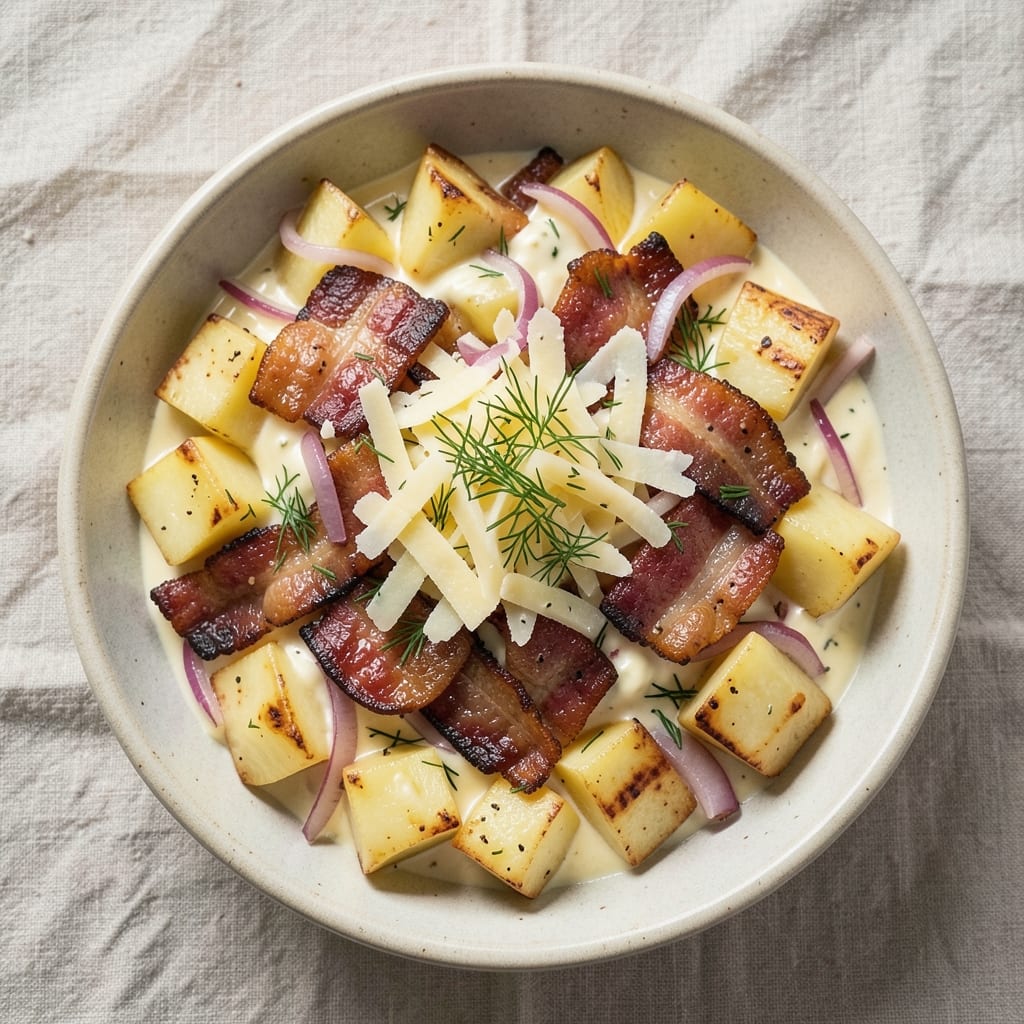 Bacon Cheese Potato Salad Recipe: Crispy Bites and Creamy Melting Magic